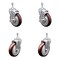 Service Caster 5 Inch Maroon Polyurethane Swivel 3/8 Inch Threaded Stem Caster Brakes SCC, 2PK SCC-TS20S514-PPUB-MRN-TLB-381615-2S2 - alternate 3
